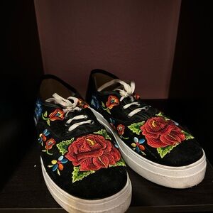 Felt floral shoes
